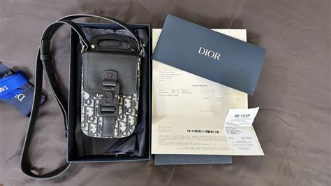 dior vertical saddle pouch